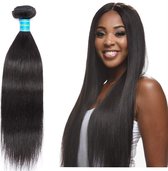 India Hair 100%virgin human hair 14" natur zwart/bruin 100gram