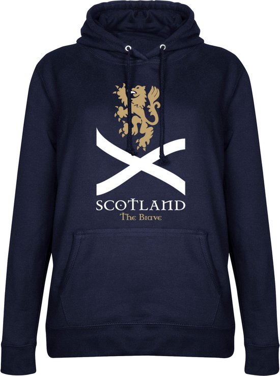 Schotland The Brave Dames Hooded Sweater - Navy - S
