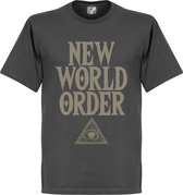 New World Order T-Shirt - Donkergrijs - L