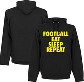 Football Eat Sleep Repeat Hooded Sweater - L