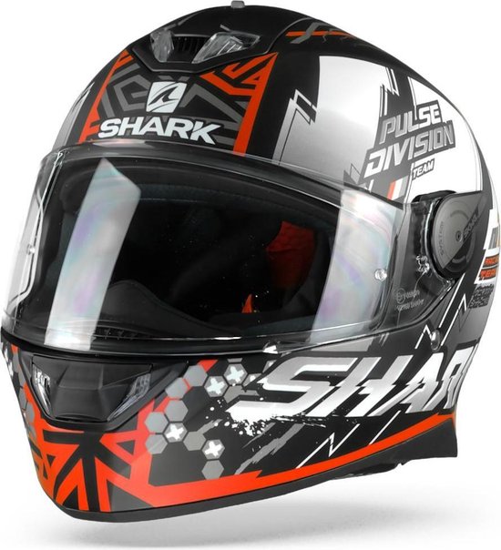 Shark Skwal 2 Noxxys Mat Zwart Rood ZIlver KRS Integraalhelm - Motorhelm -  Maat S | bol.com