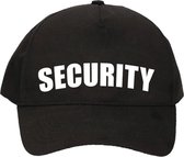 Zwarte security pet / baseball cap voor dames en heren - carnaval verkleed hoeden/petjes