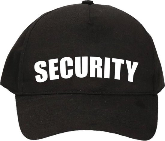 Vertellen werknemer korting Zwarte security pet / baseball cap voor dames en heren - carnaval verkleed  hoeden/petjes | bol.com