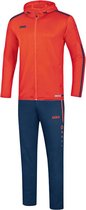 Jako - Hooded Leisure Suit Striker 2.0 Junior - Vrijetijdspak met kap Striker 2.0 - 140 - Rood