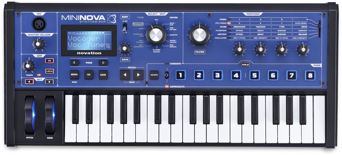 Novation MiniNova - Synthesizer en vocoder