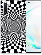 TPU Hoesje Geschikt voor Samsung Galaxy Note 10 Zwart-Wit Design Illusie