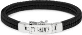 SILK Jewellery - Zilveren Armband - Chevron - 275BLK.19 - Maat 19,0