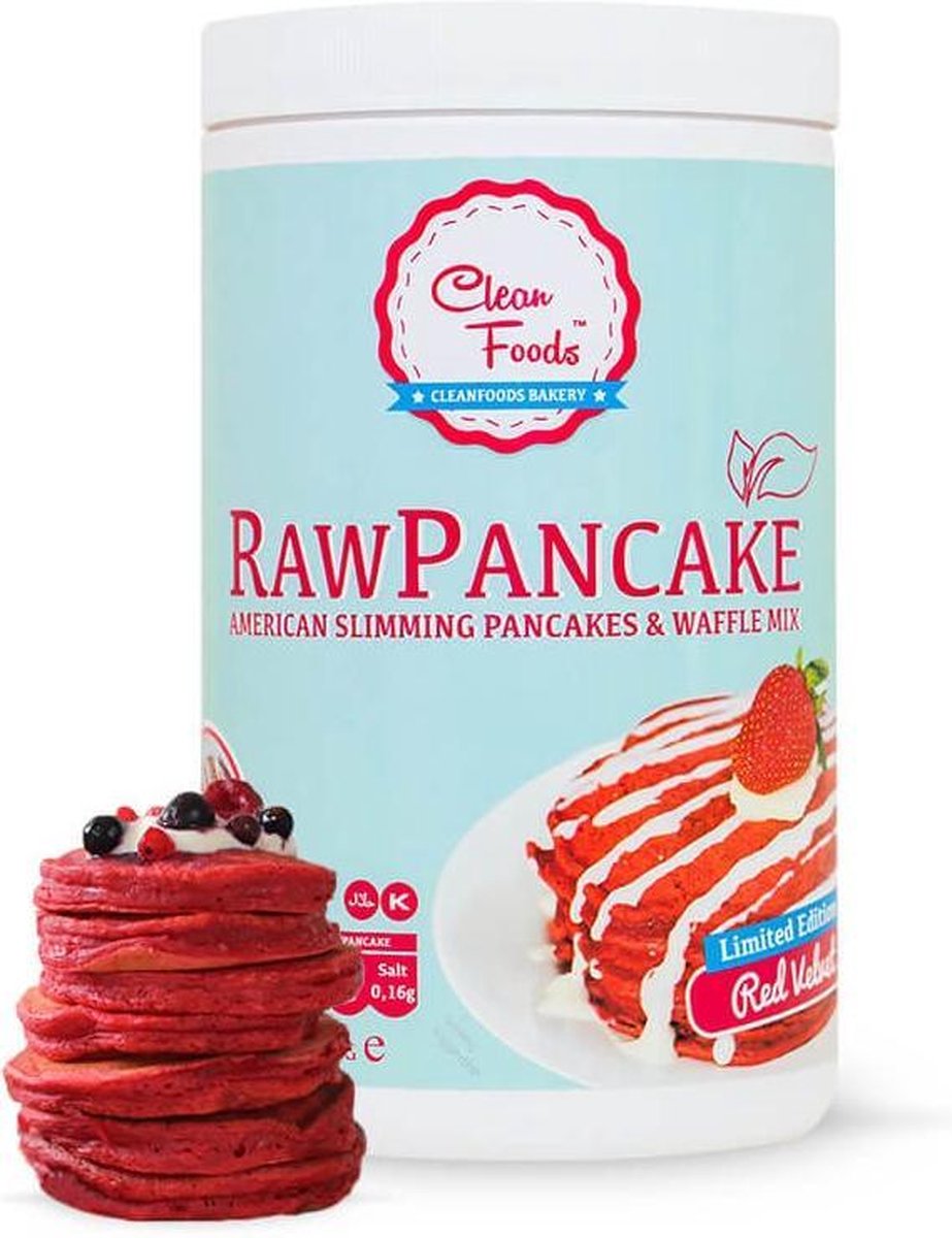 Goedkoopste Clean Foods | Raw Pancake | Red Velvet | 1 x 425 gram