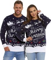 Foute Kersttrui Dames & Heren - Christmas Sweater "Stijlvol Merry Christmas" - Kerst trui Mannen & Vrouwen Maat S