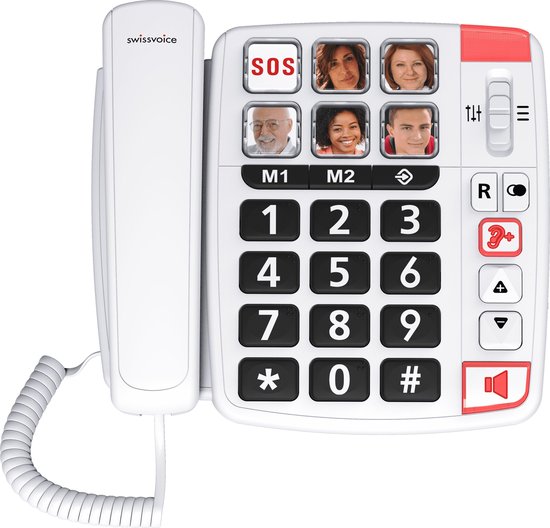 bol.com | Swissvoice Xtra1110 wit vast telefoontoestel met 6 fotogeheugen  toetsen