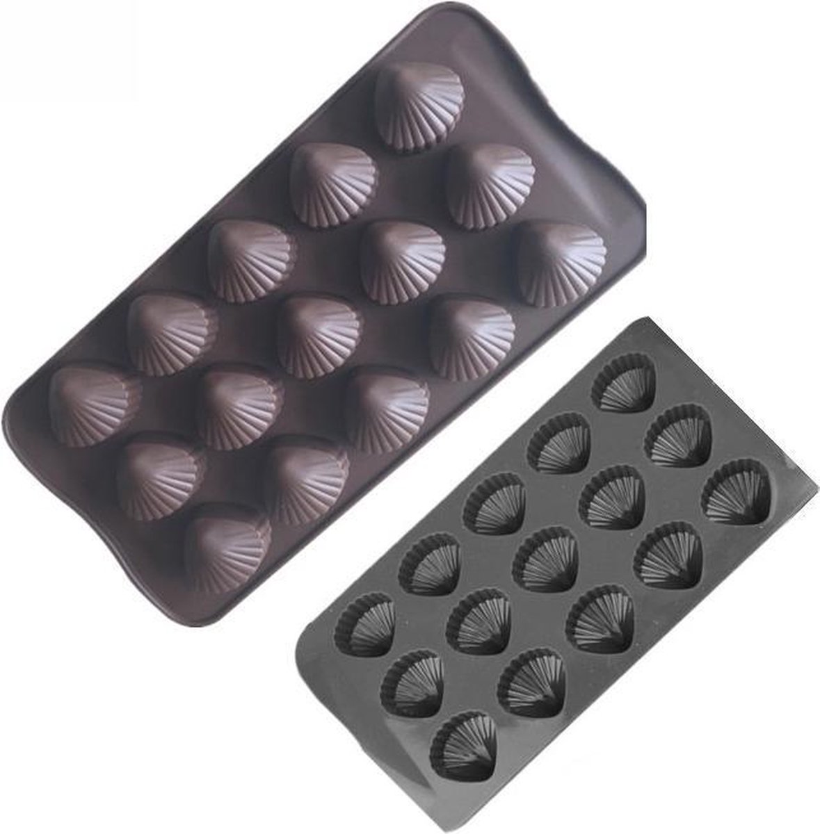 ProductGoods - Siliconen Bakvorm - Chocoladevorm - Bonbonvorm - 15 stuks - Schelpenvorm - Bakvormen