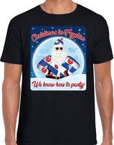 Fout Friesland Kerst t-shirt / shirt - Christmas in Fryslan we know how to party - zwart voor heren - kerstkleding / kerst outfit 2XL (56)