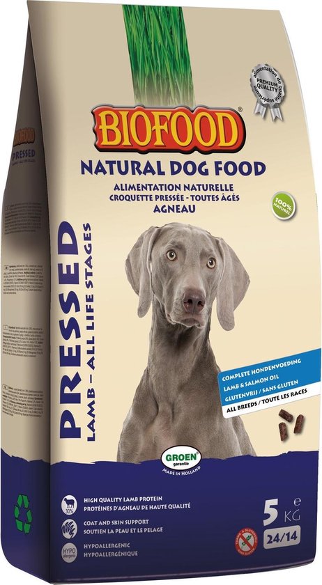 Biofood Geperst Lam & Rijst Premium - Hondenvoer - 5 kg
