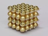 Goud Combi Kerstballen - Cb. 64 Glasballen/cap Goud Combi 40mm