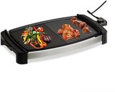 Relaxdays elektrische bakplaat & grillplaat in 1 - indoor - elektrische grill - 2000 W