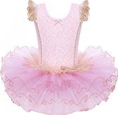Goud Roze Balletpakje Ballerina Lovely + Tutu - Ballet - prinsessen tutu verkleed jurk meisje