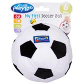Playgro Baby Pluche Voetbal - Mijn eerste bal - Zwart Wit - Belletje - 13cm