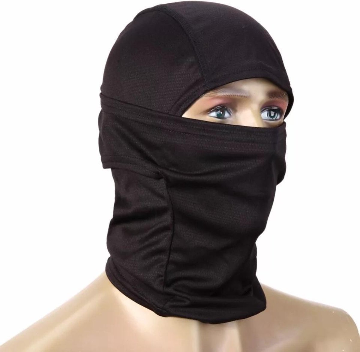 Fuinloth Bivakmuts Motorfiets- en Skimasker, Fietsstormmasker met UV-Bescherming Balaclava voor Heren en Dames Zwart