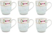 Pip Studio Blushing Birds Mok Wit 145 ml - 6 stuks