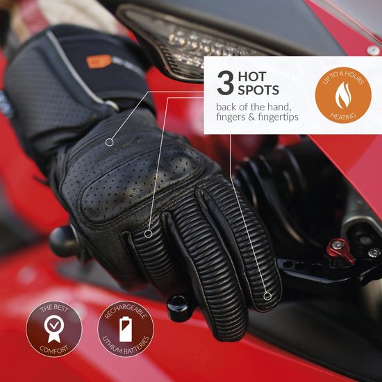 Gants de Moto Chauffants - Dual-Heating