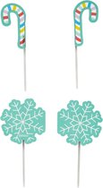 Wilton Cupcaketoppers Sneeuwvlok & Zuurstok pk/12