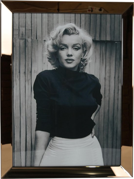 Spiegellijst Marilyn Monroe 'Posing' 60 x 80 cm - Eric Kuster Stijl - Sepia  (licht goud) | bol.com
