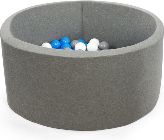 MISIOO SMART Ballenbak 90 x 30 cm Rond voor Peuters Kinderen Droog Zwembad ( roze: zilver-parelachtig-roze/150 ballen