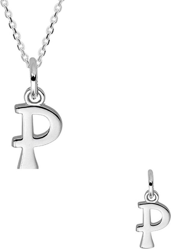 The Jewelry Collection Hanger Letter P - Zilver Gerhodineerd