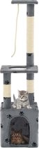 Kattenkrabpaal (incl kattenspeelstok) 109cm grijs - Krabpaal katten - Katten Krabpaal