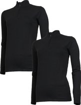 Campri  Â¼ Skipully (2-Pack) - Wintersportpully - Dames - Maat M - Zwart