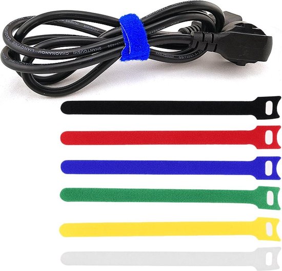 16 Stuks Nylon Kabelklemmen Met Klittenband Cable Management Cable
