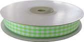 Geruit Lint 22mm (2,2cm) | Lint met Ruitjes | Gingham Plaid | Appelgroen | Cadeaulint | Decoratielint | Rol: 22 meter