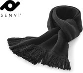 Senvi Klassiek Gebreide Sjaal - Kleur Zwart