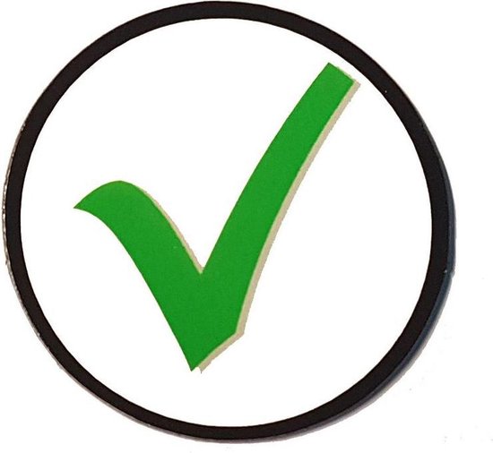 Impressiemagneten - Vinkje / Check symbool - Groen - Ø 50 mm – set van 10 stuks | bol