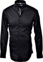 Gair Overhemd Zwart Glare Supima Twill-44