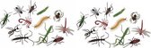 24x Fopartikelen/nepartikelen plastic enge beestjes insecten - Fun en fopartikelen