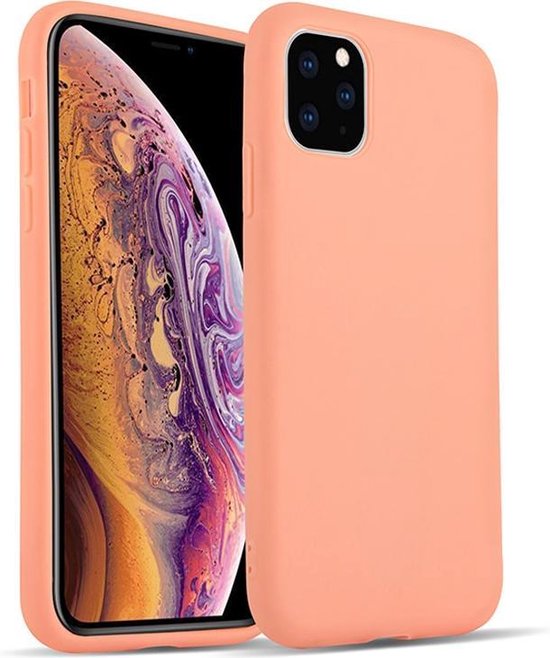 iPhone 11 Siliconen Hoesje Roze met Magneet