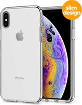 iPhone X en XS telefoonhoesje | transparant siliconen tpu smartphone case | back cover