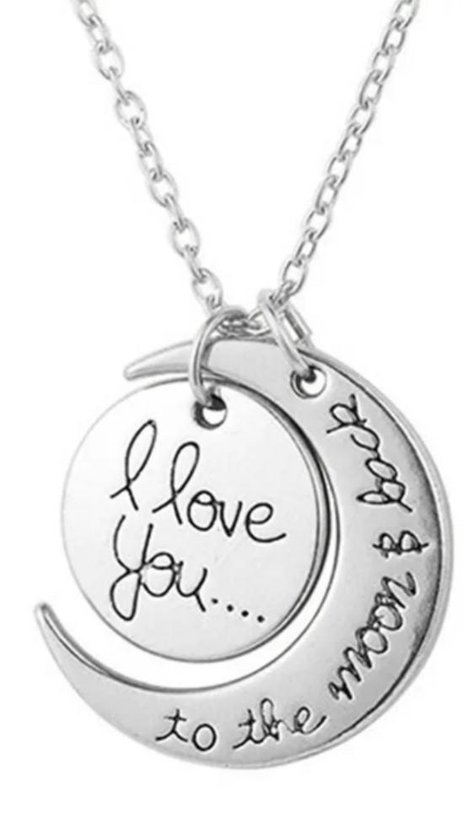 I love you bedel ketting | to the moon and back | liefde | valentijn