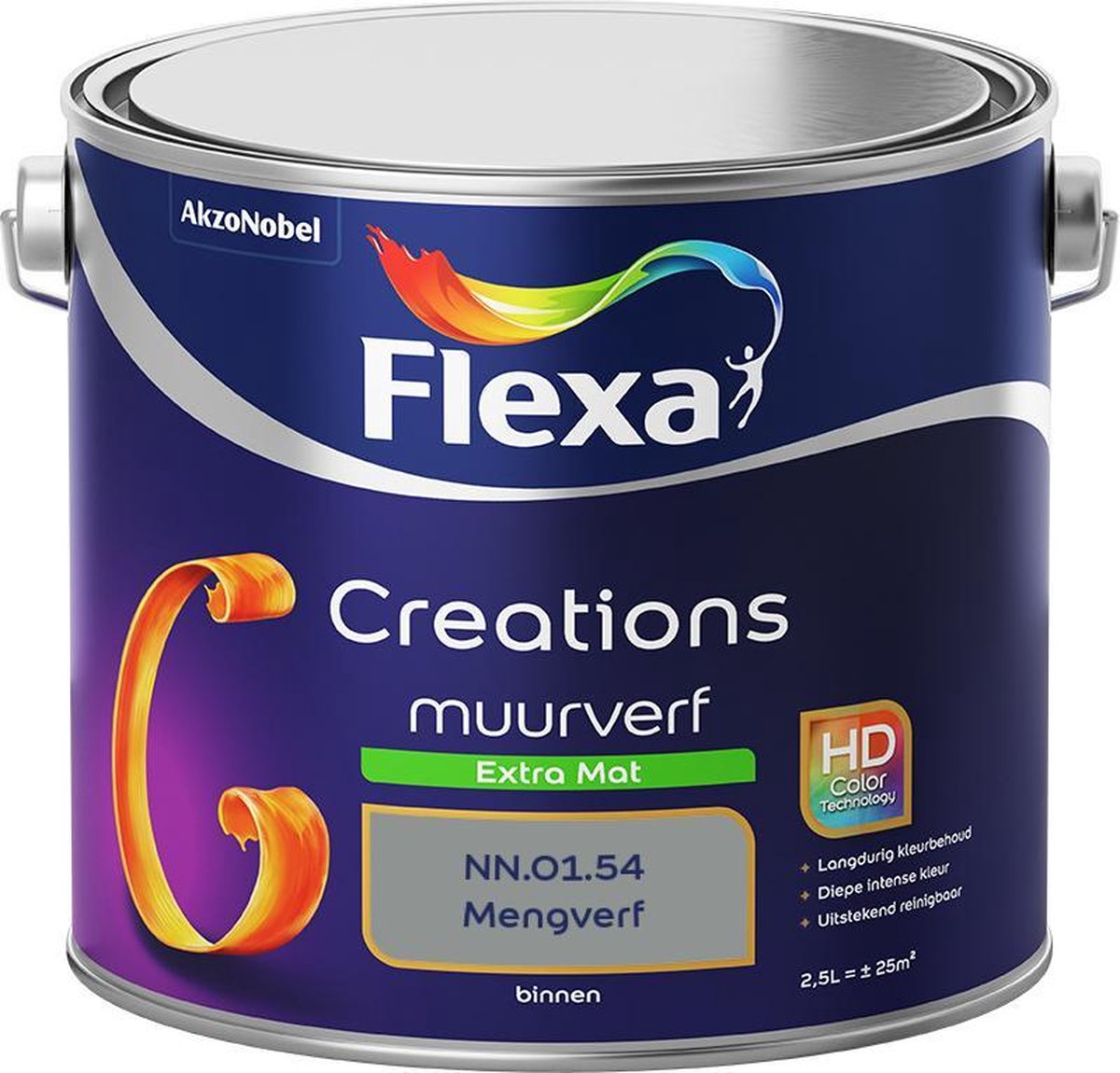 Flexa Creations Muurverf - Extra Mat - Mengkleuren Collectie - NN.01.54 - 2,5 Liter