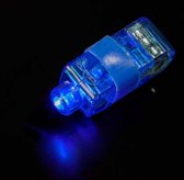 LED ringen, vinger lampjes, disco vingers - blauw - 100 stuks