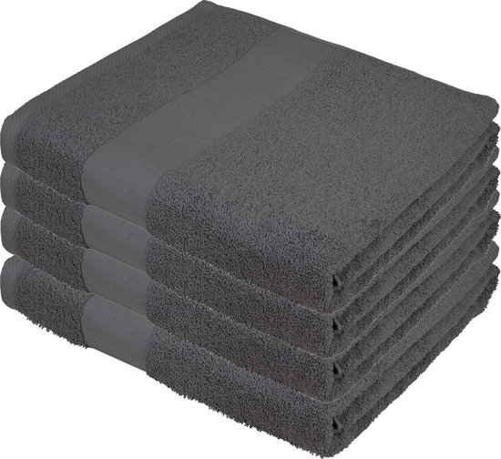 WohnDirect Gästetuch Set 4 teilig - 4 Gäste Handtücher (30x50) - Frottee 100% Baumwolle - Orange