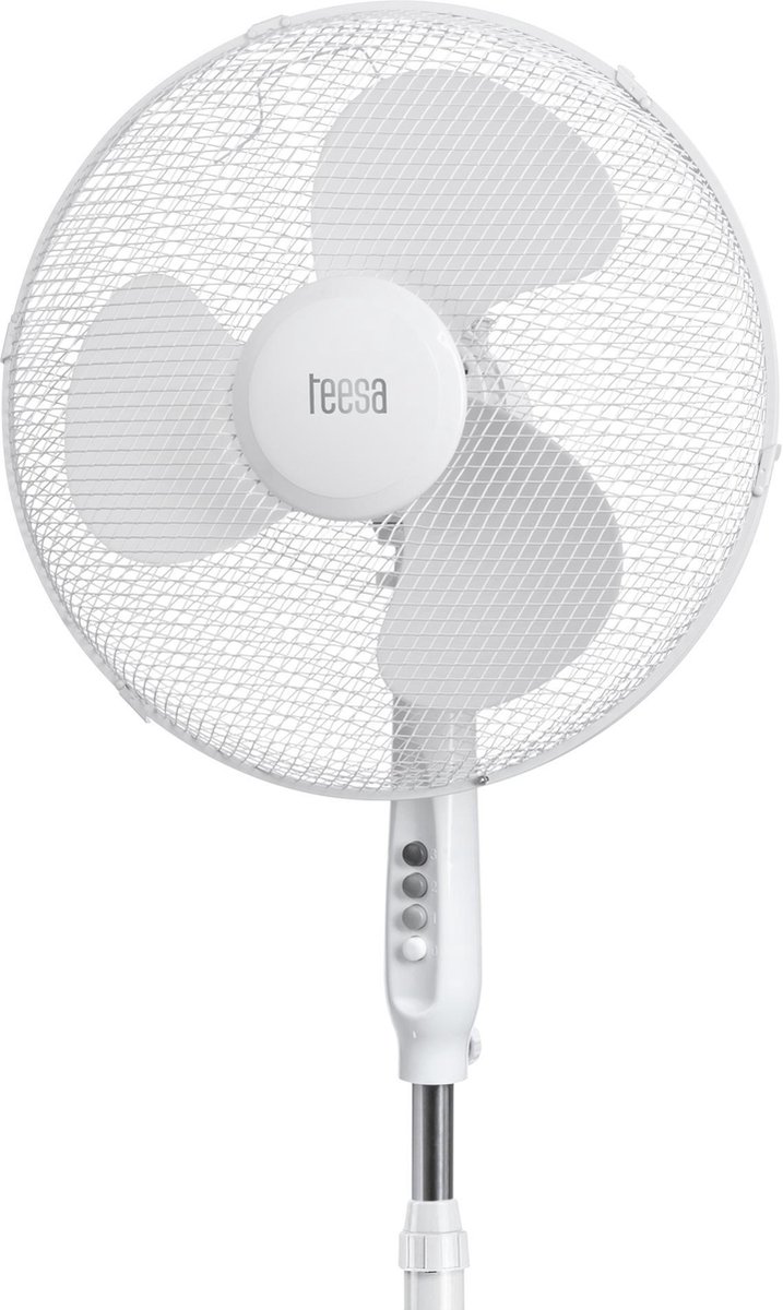 teesa tsa8021 Ventilateur sur pied avec minuterie blanc 
