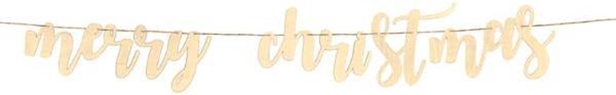 PartyDeco - Letterslinger Merry Christmas hout