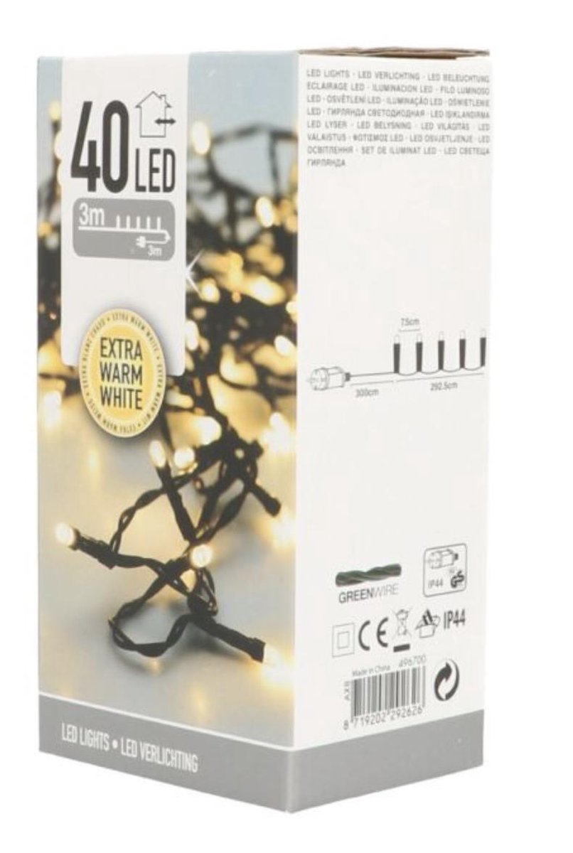 Kerstverlichting - Warm wit - 40 LEDs - 3 m - Kerstversiering - Buiten – foto 7