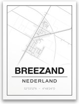Poster/plattegrond BREEZAND - A4