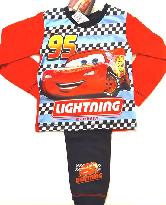 Disney Cars - peuter/kleuter/kinder pyjama - rood/zwart - maat 86/92 |  bol.com