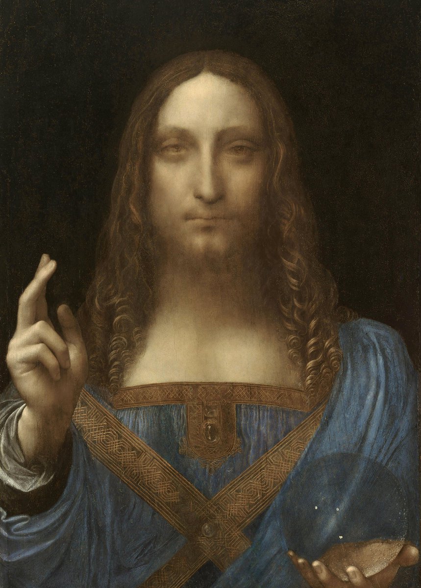 Esque Poster Salvator Mundi - Leonardo Da Vinci - 70x50 cm - Jezus Christus - Christendom Multicolor