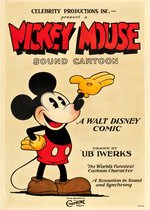Vintage Poster Mickey Mouse - Large 70x50 - Disney - Stripfiguur - Retro