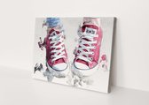 All Star | Polygon Art | Canvasdoek | Wanddecoratie | 60CM x 40CM | Schilderij | Foto op canvas